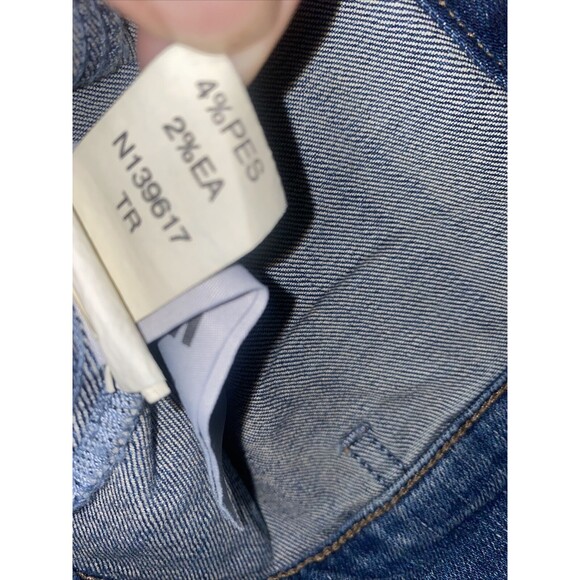 new Mavi Jeans Samantha Crop jean jacket Distressed S Y2k 90s goth grunge - Picture 12 of 12